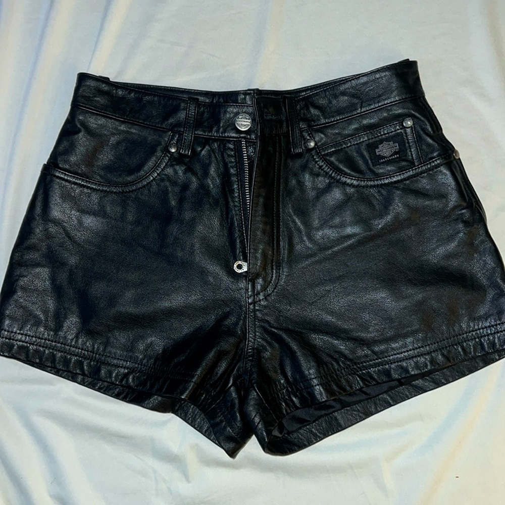 Harley Davidson leather shorts